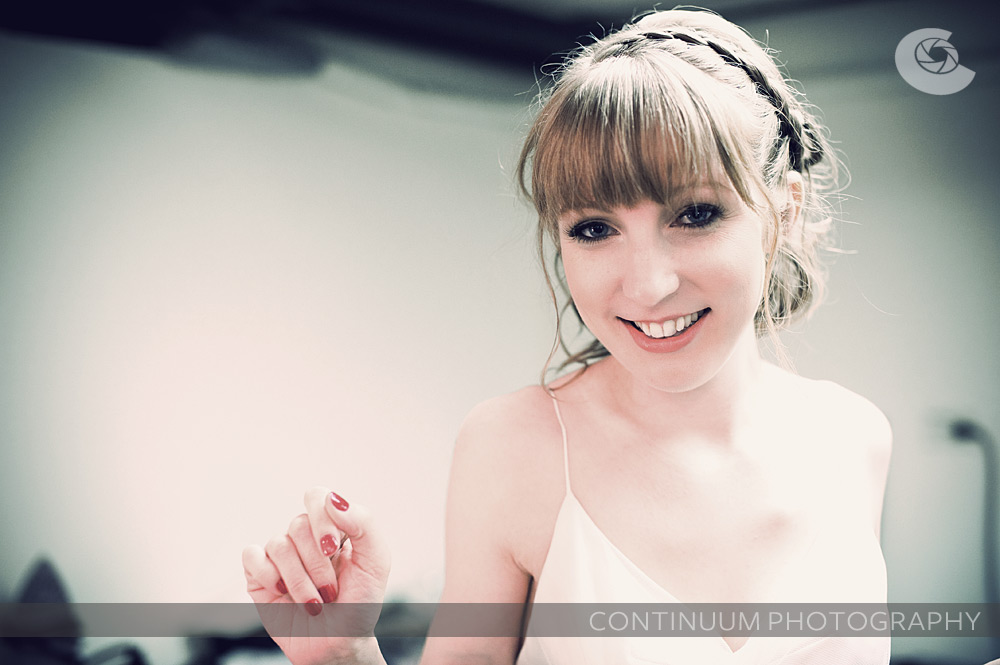 beautiful erin moments before walking down the aisle