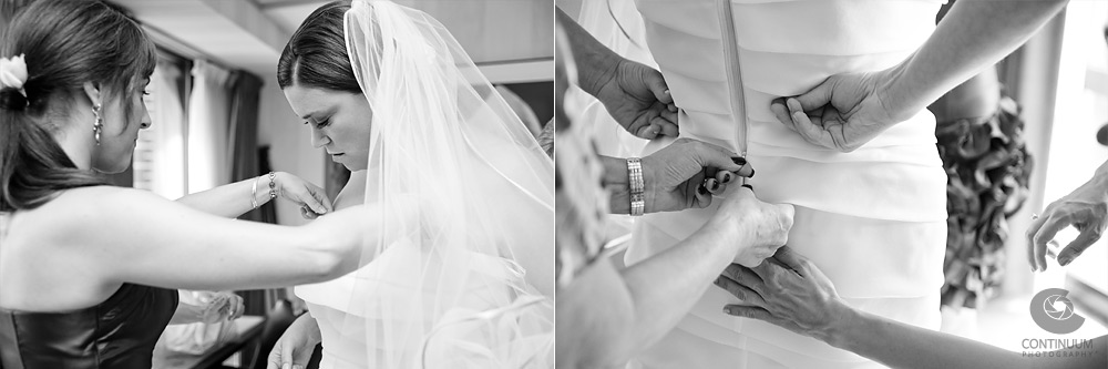 bride getting into her A L