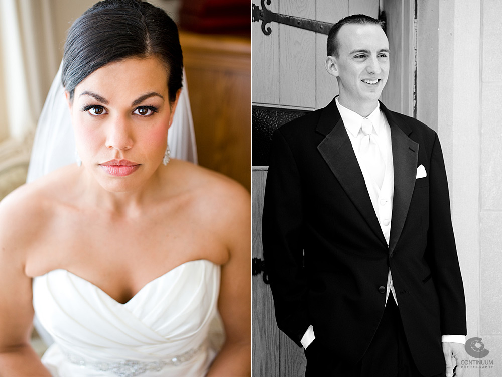 portraits of bride and groom