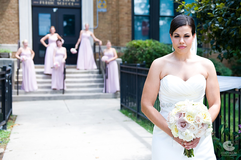 bride and bridesmaid portrait