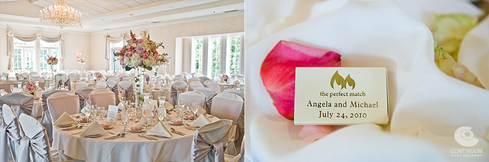 wedding decorations at ruffled feathers golf club