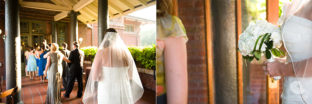 wedding party is lined up