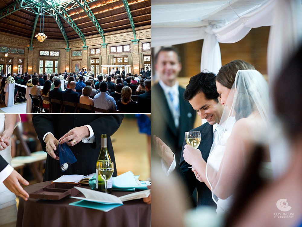 jewish and catholic wedding ceremony at cafe bauer