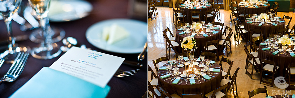 elegant wedding details with teal highlights